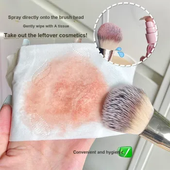 GECOMO Makeup Brush Cleaning Spray, Powder Puff Makeup Brush Quick Dry Makeup Tool, Wash Free Cleaning Liquid