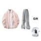 Pink+Gray Pants (Comes with 1 White T-Shirt)
