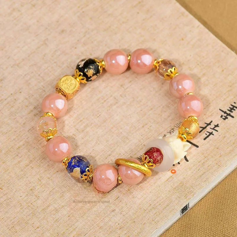 Red All Year Round Colored Glaze Bracelets Unisex-3