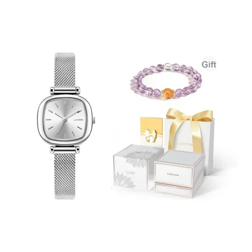 LANZOOM Кварцевый механизм Часы Женские Серебристый циферблат