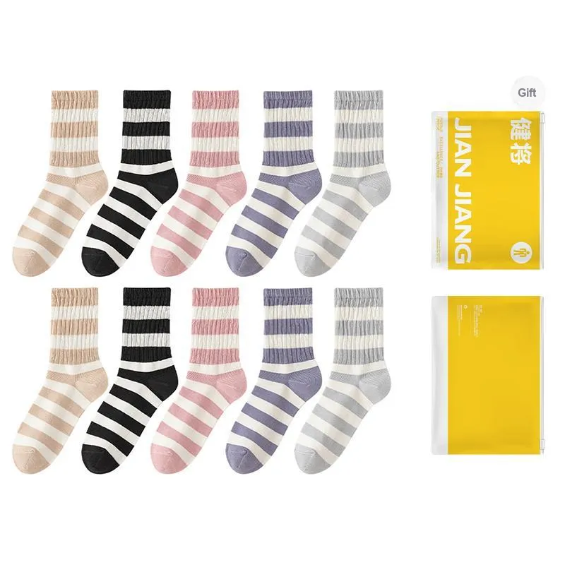 Master Mid Calf Socks Women's Shopping Bag Combo Set-17