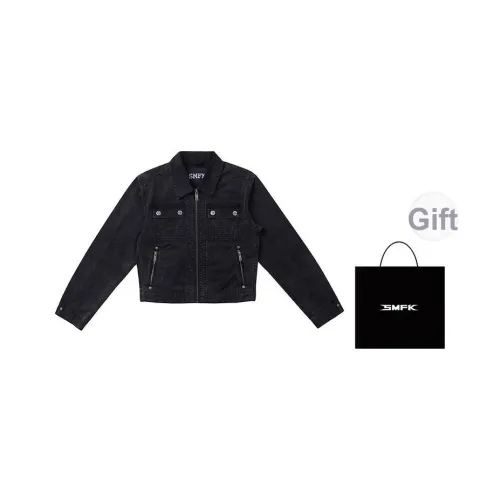 SMFK Wild Black Shopping Bag Women's Jackets