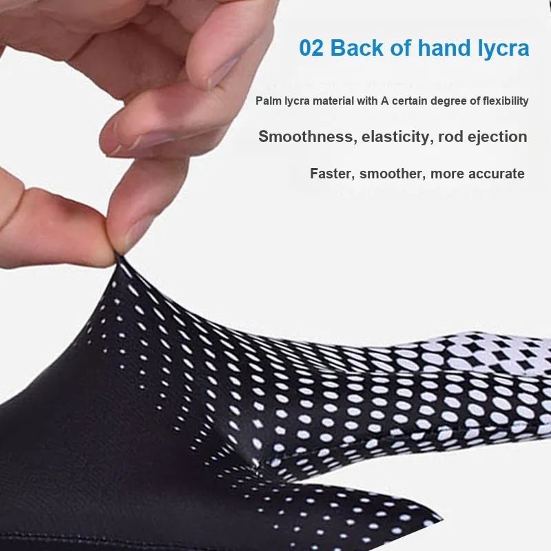 BOODUN Billiards Three Finger Gloves High Elasticity Lycra 1 Pack Both Hands-20