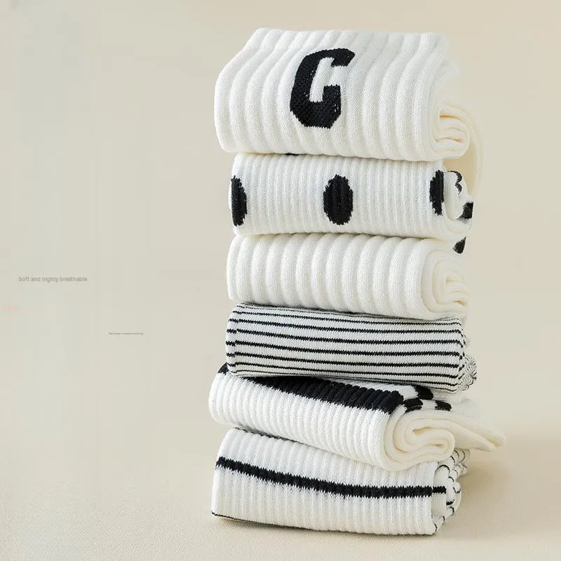 Lan Miao Mid Calf Socks Women's 7 Pack-9