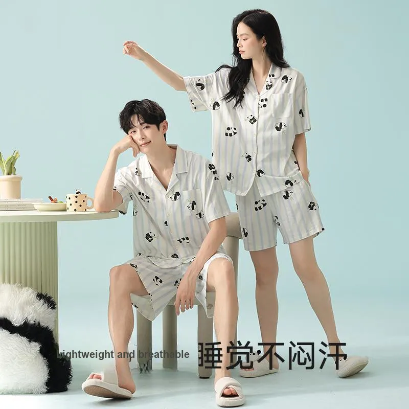 WANANNI Pajama Set Unisex Apricot White-5