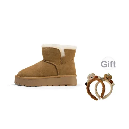 TOOMANYSHOES Сказка Town Короткий Сноубутсы Женские Коричневый