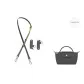 Graphite Gray Silver-Tone Buckle 95-124cm Leather Strap+[Perforated]Set