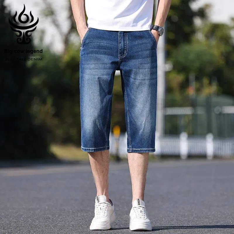 DANIUCHUANSHUO Denim Shorts Men's Blue-2