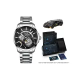 Silver Case Black Dial Steel Band[Limited Sports Car Clothing Sets]