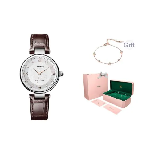 LOBINNI L Кварцевый механизм Часы Женские Белый циферблат