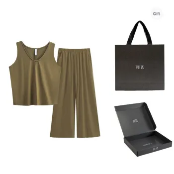 Same Language Pajama Gift Box Women's Olive Green