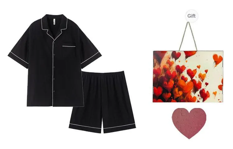 DAMOS·LOVE Pajama Set Men's Gift Box Set Black-1