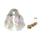 Light Yellow Silk Scarf Clip Box (Random 1 Pc)