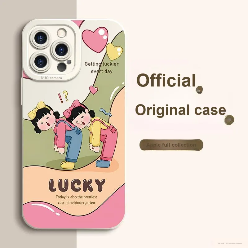 Mivana Silicone Material Curvy Girl Phone Cases Available For Apple 15 Girlish Cartoon-1