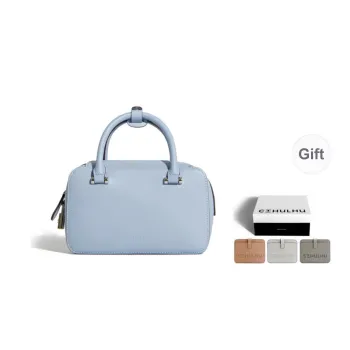 Cthulhu Cow Leather Boston Bag Handbags Medium Size Women's Blue