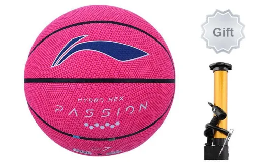 LiNing Badfive PU Basketball Pink Size 7 Training Unisex