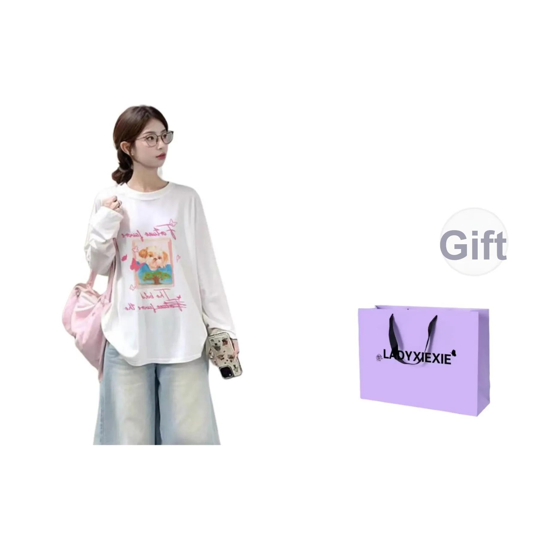 LADYXIEXIE Т-рубашка с оборванным рукавом женская