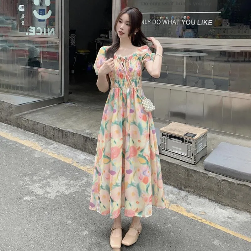SYEEE WITH U Short Sleeved Dress Women's Multicolor Dress-5