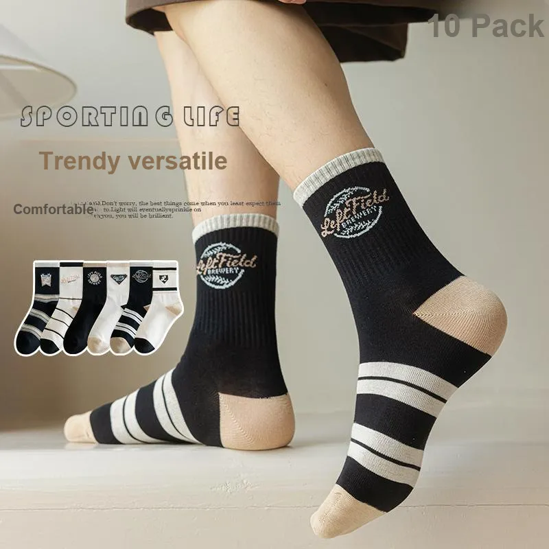Lan Miao Mid Calf Socks Men 5 Pack-3
