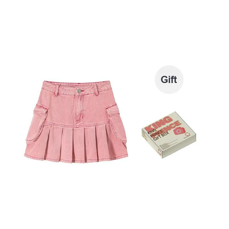KING PRINCE Denim Short Skirts Women's-5