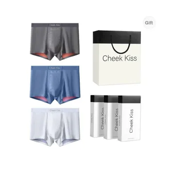 Cheekkiss Underwear Gift Box Men's Bilateral Breathable Comfortable Boxer Shorts 3 Pack