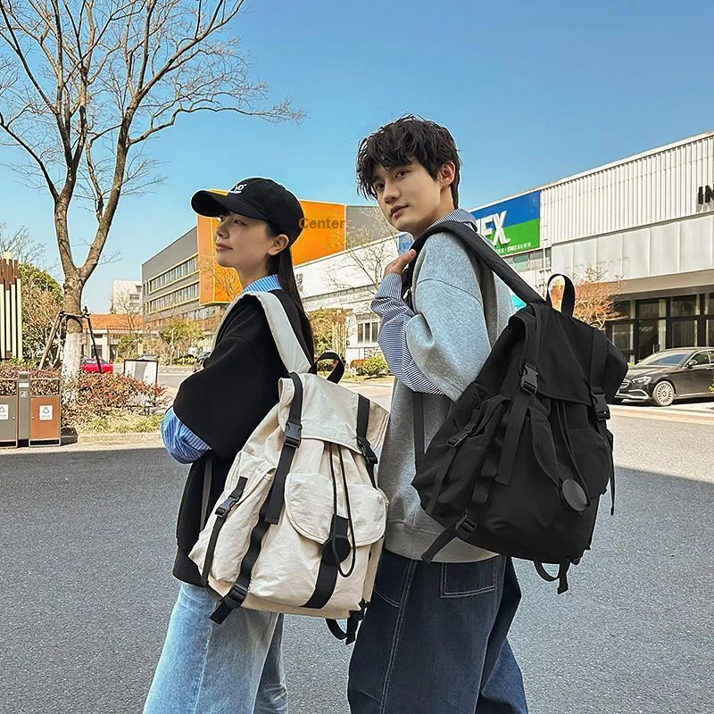 DCLOUD Nylon Backpack Unisex Orange/White/Black/Green/Light Gray-18