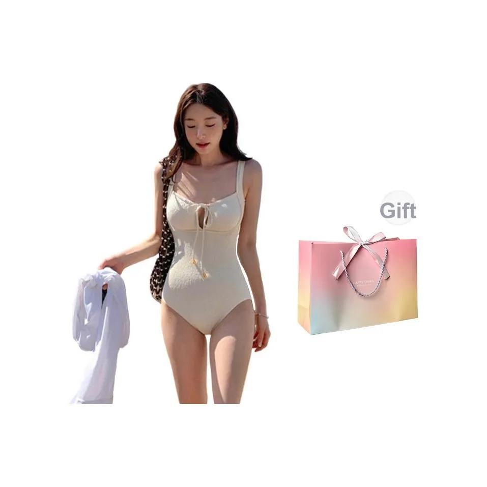 LUYOUYE One-Piece Swimsuits Women's Ecru