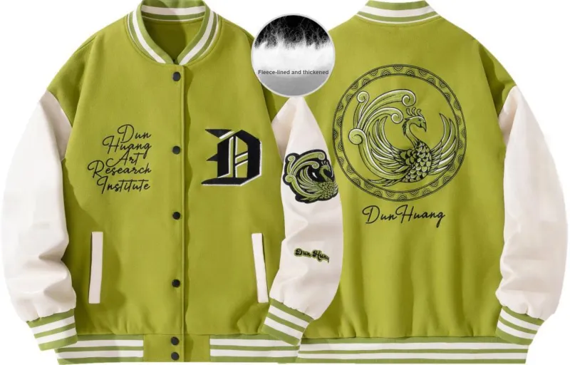 DUNHUANG ART INSTITUTE Puffer Jacket Unisex Green-0