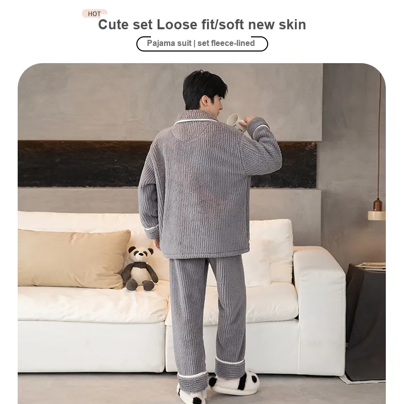 OUSHIBO Pajama Set Men's Image Color-2