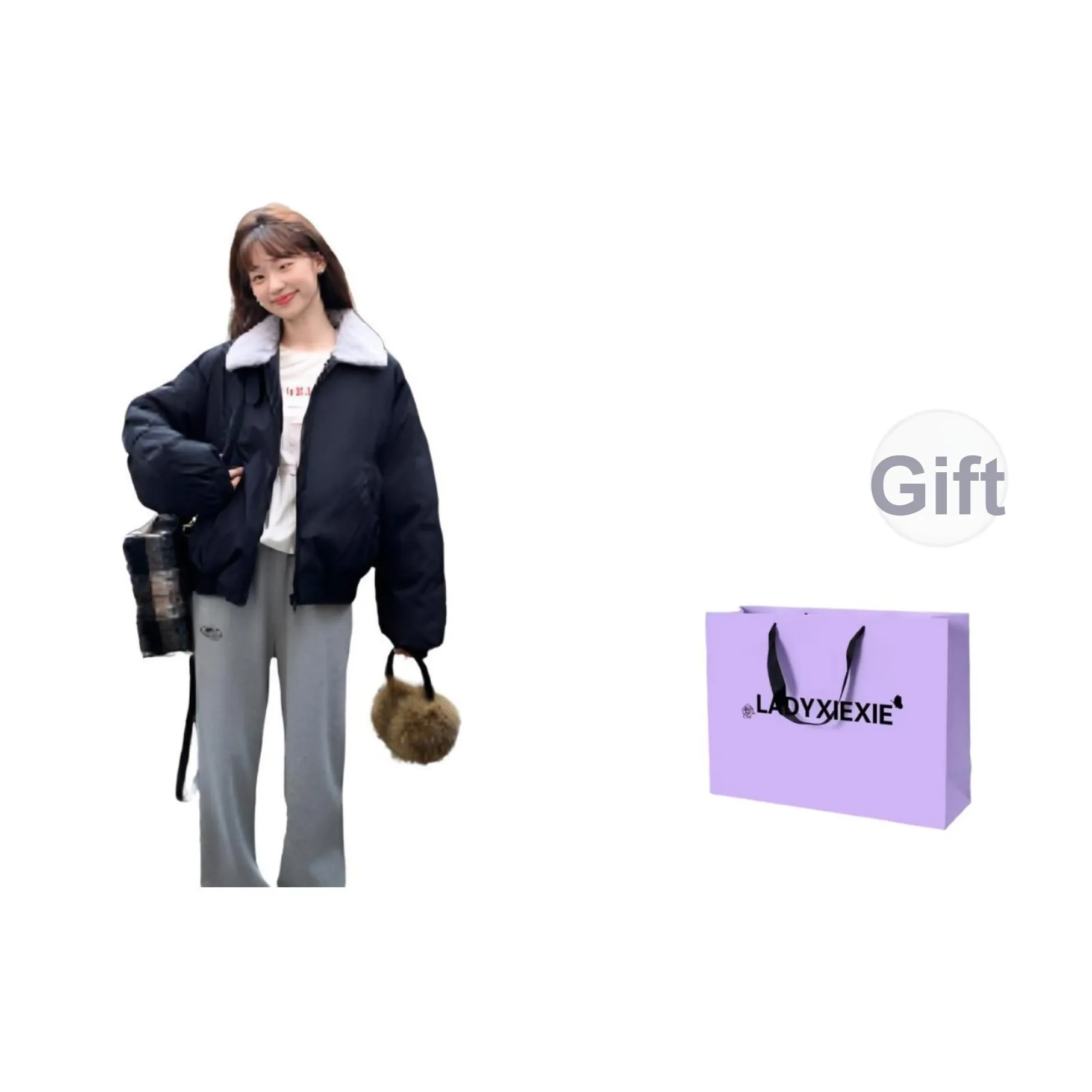 LADYXIEXIE Пуховик женский