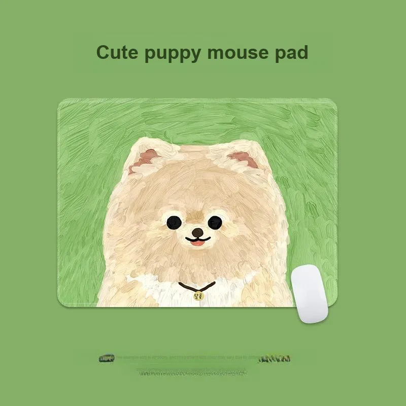 Beams Cute Puppy Small Size Computer Desk Pad Gaming Mat Slip Resistant Edge Trimmed Thickened Esports Mouse Pads-12
