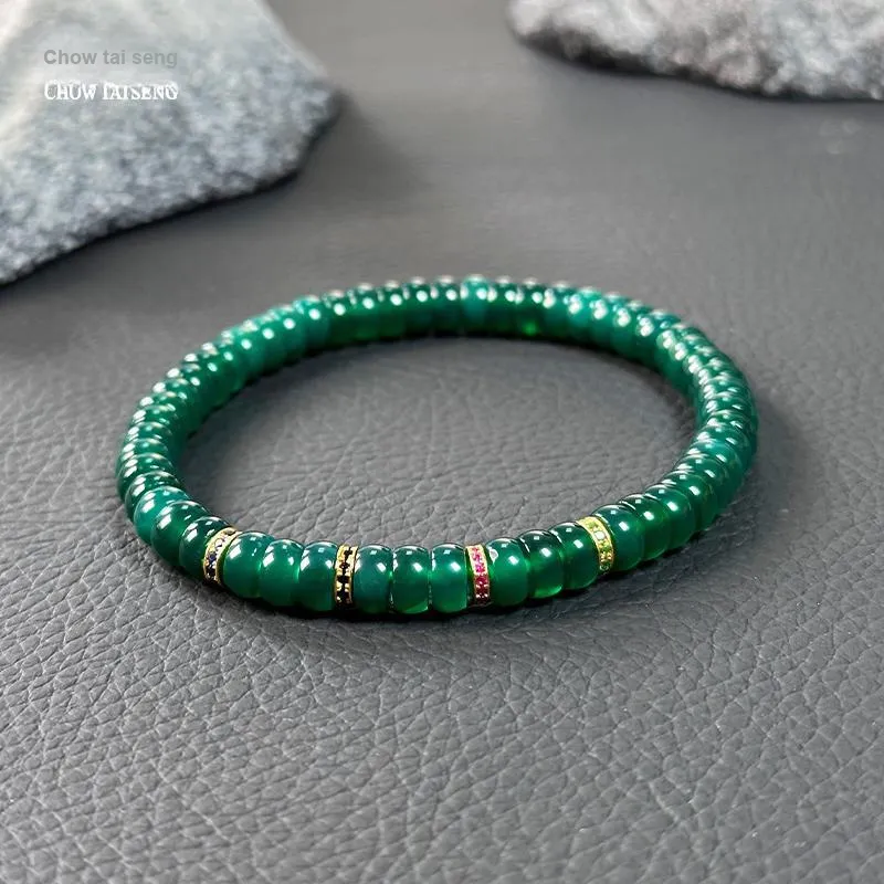 CHOW TAI SENG Agate Fortune Chinese Style Beaded Collectibles Unisex-14
