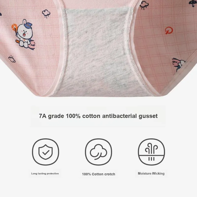 FENTENG x LINE FRIENDS Brown Bear Underpants Women's 4 Pack-2