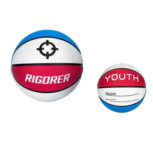 RIGORER Rubber Basketball Red White Size 4 Training Kids'