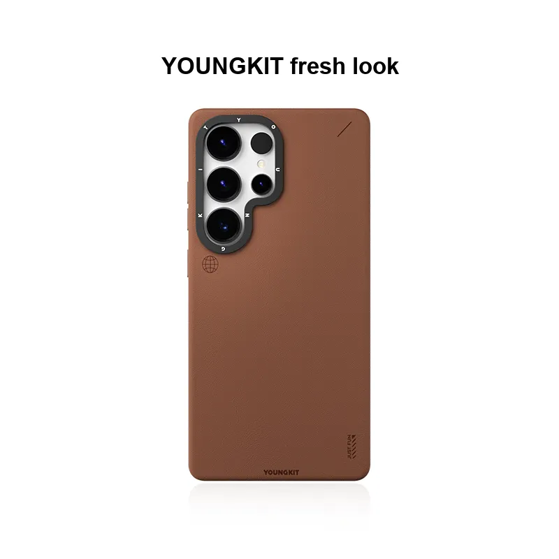 YOUNGKIT Leather Material Phone Cases Compatibility Samsung Galaxy S25 Ultra Galaxy S25-1