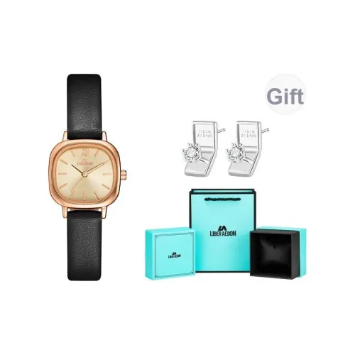 LIBER AEDON Кварцевый механизм золотой циферблат женские часы