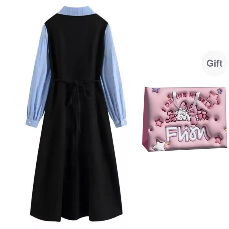 FLIM Long-Sleeved Dresses Women's Black-8