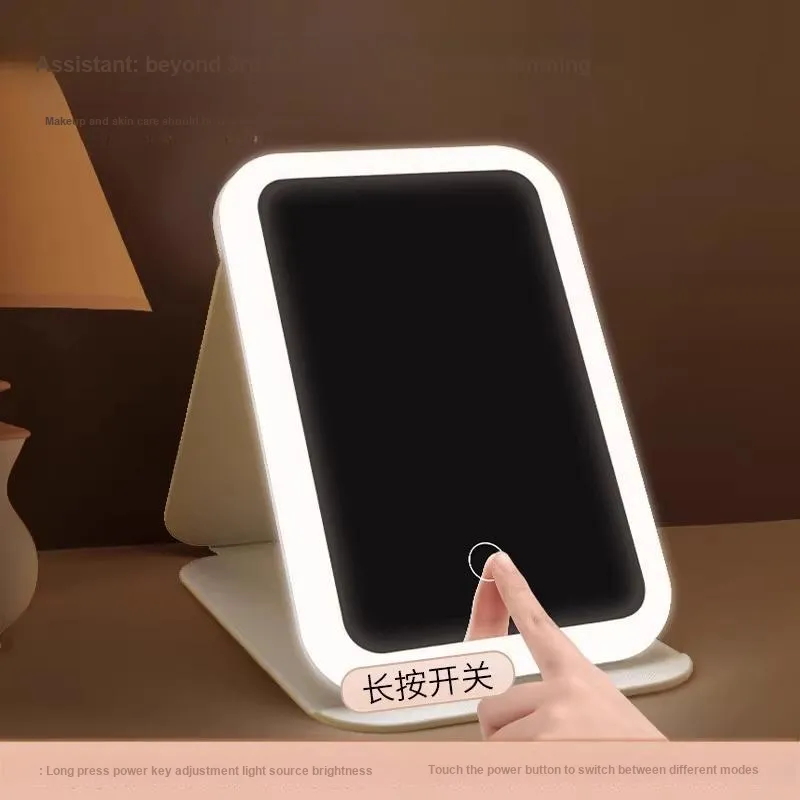 CHUANGMUGONGFANG LED With Light Home Use Dormitory Portable Make Up Mirrors-2