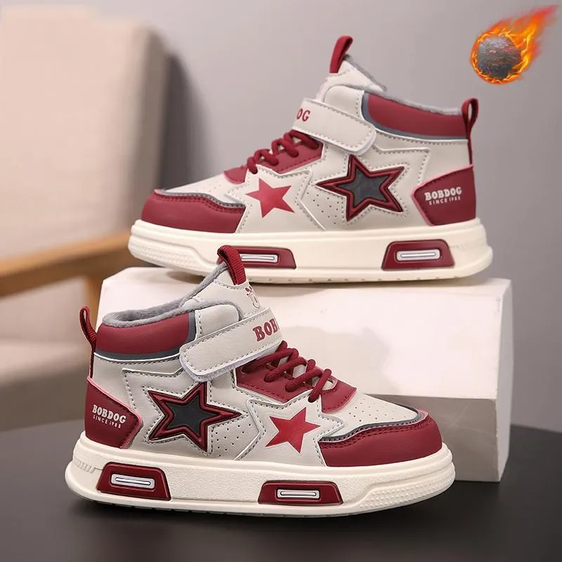 BOBDOG Slip-Resistant Anti-Kick Wear-Resistant Warm Kids' Skateboarding Shoes Kids'-12