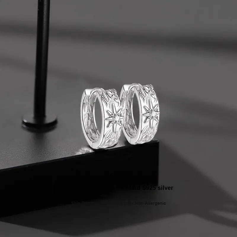 Lang Wind S925 Silver Earrings Unisex-2