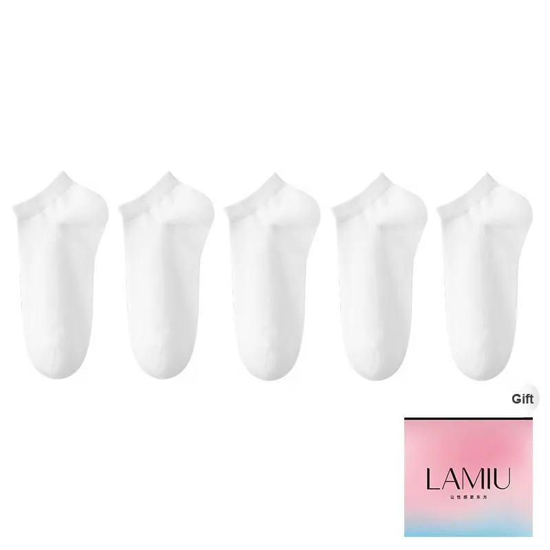 Lan Miao No Show Socks Men's Shopping Bag 5 Pack-7