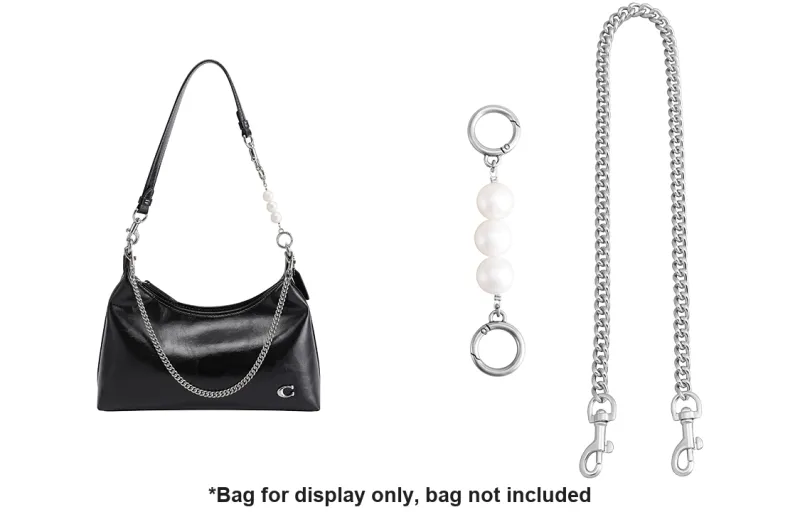 Luxury Care Artisan Workshop Metal Bag Shoulder Strap Women's Silver-4