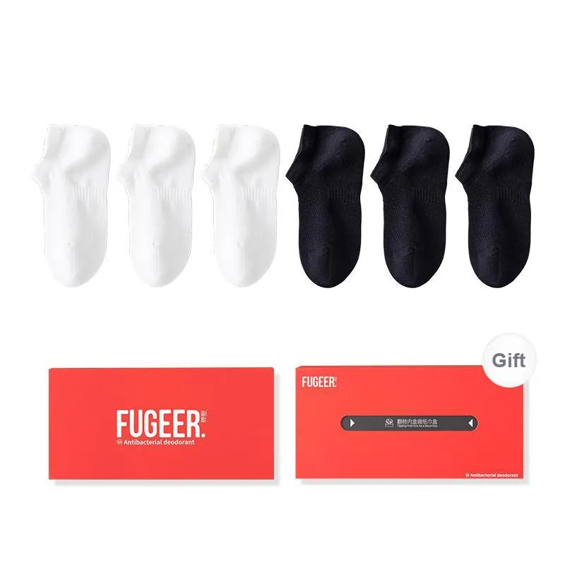 FUGEER No-Show Socks Women's Gift Box Of 6 Doubles-18