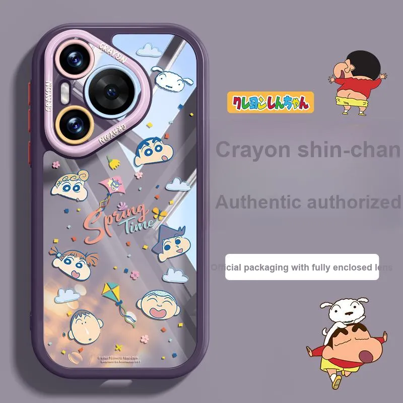 Pin Sai x SHINCHAN Silicone Material Phone Cases For Huawei Pura70Pro/70/Pura Cartoon Cute Style-10