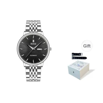 RUIGE Pioneer Series Mechanical Movement Stainless Steel Watchband Chinese Watches Men's Watches Black Dial