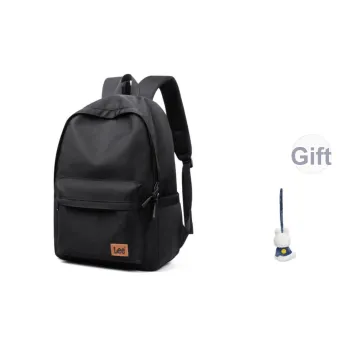 Lee Fabric Business Travel Backpack Unisex Black/Khaki/Red