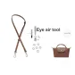 Brown Silver-Tone Buckle 95-124cm Leather Strap+[Perforated]Set