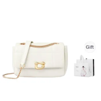 TUCANO Split Cow Leather With Synthetic Leather Shoulder Bag, Crossbody Bag Women's Ecru