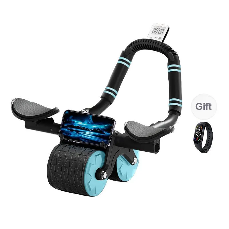 SMVP Abdominal Roller Fitness Equipment Automatic Rebound Tummy Tucking Magic Household Ab Roller-13