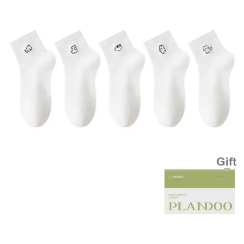 PLANDOO Mid Calf Socks Women's Shopping Bag 5 Pack